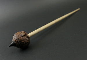 Sheep support spindle in walnut and curly maple (<font color="red"<b>RESERVED</b></font> for Sharon)