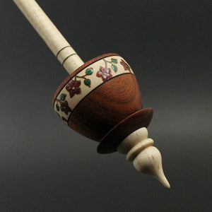 Teacup spindle in padauk and curly maple (<font color="red"<b>RESERVED</b></font> for Mary)
