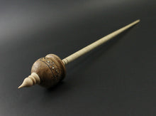 Load image into Gallery viewer, Cauldron spindle in maple burl and curly maple