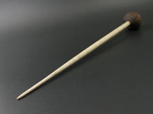 Load image into Gallery viewer, Sheep support spindle in walnut and curly maple