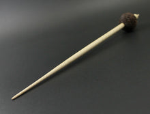 Load image into Gallery viewer, Hedgehog bead spindle in walnut and curly maple(&lt;font color=&quot;red&quot;&lt;b&gt;RESERVED&lt;/b&gt;&lt;/font&gt; for Joanna)