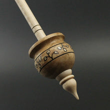 Load image into Gallery viewer, Cauldron spindle in maple burl and curly maple