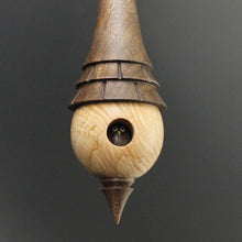 Load image into Gallery viewer, Birdhouse spindle in curly maple and walnut