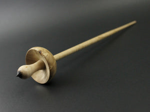 Mushroom support spindle in maple burl and curly maple with turquoise inlay (<font color="red"<b>RESERVED</b></font> for Nancy)