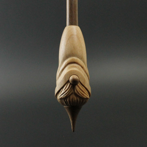 Gnome support spindle in birch and walnut