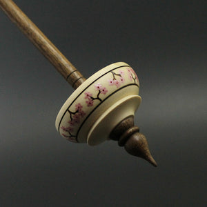 Tibetan style spindle in holly and walnut