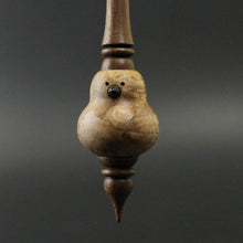 Load image into Gallery viewer, Bird bead spindle in maple burl and walnut