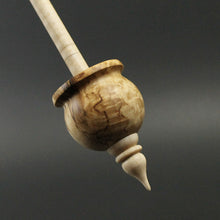 Load image into Gallery viewer, Cauldron spindle in Karelian birch and curly maple