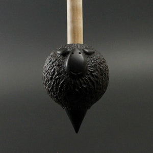 Sheep support spindle in Indian ebony and curly maple (<font color="red"<b>RESERVED</b></font> for Marjan)