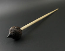 Load image into Gallery viewer, Sheep support spindle in walnut and curly maple (&lt;font color=&quot;red&quot;&lt;b&gt;RESERVED&lt;/b&gt;&lt;/font&gt; for Alice)