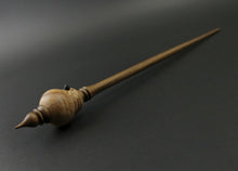 Load image into Gallery viewer, Bird bead spindle in maple burl and walnut