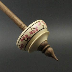 Tibetan style spindle in holly and walnut