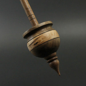 Cauldron spindle in walnut and maple burl