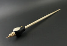 Load image into Gallery viewer, Penguin bead spindle in Indian ebony, holly, and curly maple