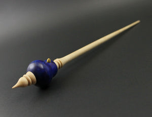 Bird bead spindle in hand dyed maple and curly maple