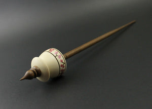 Teacup spindle in holly and walnut