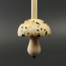 Load image into Gallery viewer, Mushroom support spindle in mappa burl and curly maple