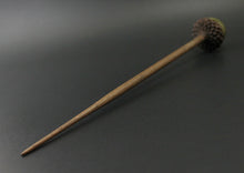 Load image into Gallery viewer, Acorn support spindle in hand dyed curly maple and walnut