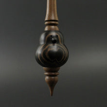 Load image into Gallery viewer, Bird bead spindle in Indian ebony and walnut