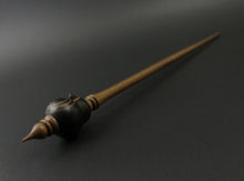 Load image into Gallery viewer, Bird bead spindle in Indian ebony and walnut