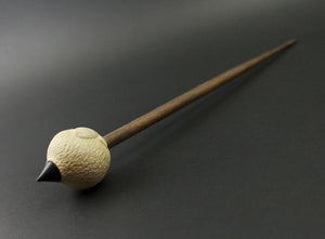 Sheep support spindle in holly and walnut