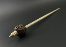 Load image into Gallery viewer, Hedgehog bead spindle in walnut and curly maple