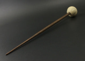 Sheep support spindle in holly and walnut (<font color="red"<b>RESERVED</b></font> for Kat)