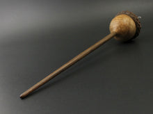 Load image into Gallery viewer, Acorn drop spindle in maple burl and walnut