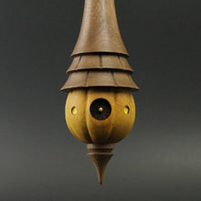 Load image into Gallery viewer, Wee folk spindle in osage orange and walnut (&lt;font color=&quot;red&quot;&lt;b&gt;RESERVED&lt;/b&gt;&lt;/font&gt; for Amber)