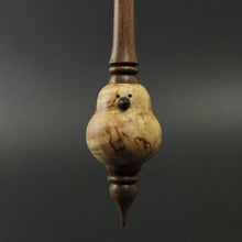 Load image into Gallery viewer, Bird bead spindle in Karelian birch and walnut