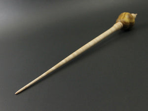 Bird bead spindle in canarywood and curly maple (<font color="red"<b>RESERVED</b></font> for Laurel)
