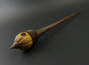 Wee folk spindle in osage orange and walnut (<font color="red"<b>RESERVED</b></font> for karieh)