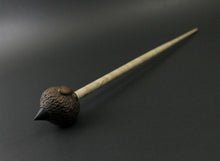 Load image into Gallery viewer, Sheep support spindle in walnut and curly maple