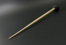 Load image into Gallery viewer, Sheep support spindle in Indian ebony and curly maple (&lt;font color=&quot;red&quot;&lt;b&gt;RESERVED&lt;/b&gt;&lt;/font&gt; for Katie)