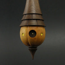 Load image into Gallery viewer, Wee folk spindle in osage orange and walnut (&lt;font color=&quot;red&quot;&lt;b&gt;RESERVED&lt;/b&gt;&lt;/font&gt; for Andrea)