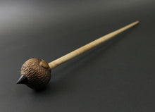 Load image into Gallery viewer, Sheep support spindle in walnut and curly maple