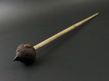 Load image into Gallery viewer, Sheep support spindle in walnut and curly maple