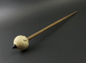 Sheep support spindle in holly and walnut (<font color="red"<b>RESERVED</b></font> for Dana)