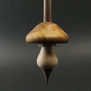 Mushroom support spindle in amboyna, maple, and walnut (<font color="red"<b>RESERVED</b></font> for Beth)