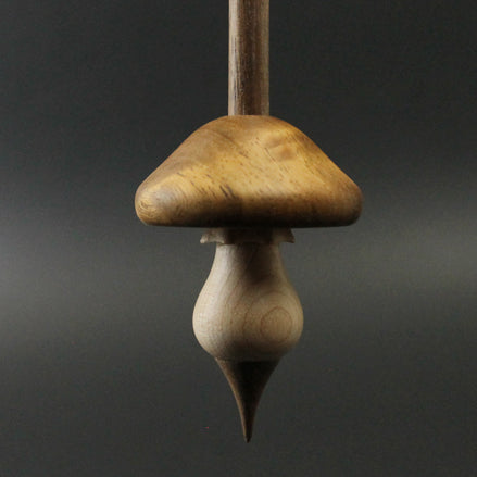 Mushroom support spindle in amboyna, maple, and walnut (<font color=