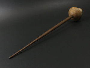 Mushroom support spindle in maple burl and walnut (<font color="red"<b>RESERVED</b></font> for Jess)
