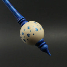 Load image into Gallery viewer, Bead spindle in holly and hand dyed curly maple