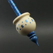 Load image into Gallery viewer, Cauldron spindle in holly and hand dyed curly maple