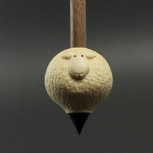 Load image into Gallery viewer, Sheep support spindle in holly and walnut