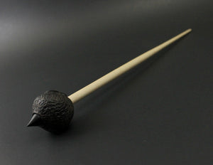 Sheep support spindle in Indian ebony and curly maple