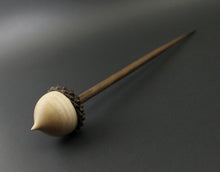 Load image into Gallery viewer, Acorn support spindle in curly maple and walnut