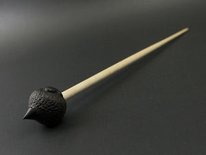 Sheep support spindle in Indian ebony and curly maple