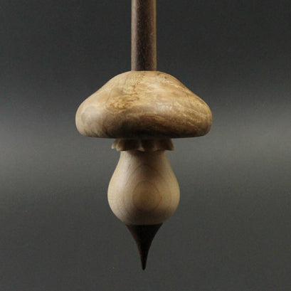 Mushroom support spindle in maple burl and walnut (<font color=