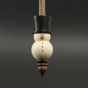 Snowman support spindle in holly, Indian ebony, and walnut (<font color="red"<b>RESERVED</b></font> for anjelawolfe)