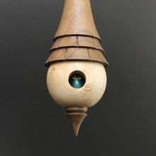 Load image into Gallery viewer, Birdhouse spindle in birdseye maple and walnut (&lt;font color=&quot;red&quot;&lt;b&gt;RESERVED&lt;/b&gt;&lt;/font&gt; for Amberly)